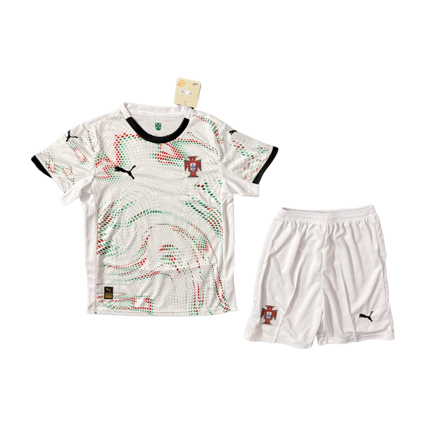 Portugal Nuno Mendes 19 Away Soccer Jersey Kids Kit 2025-2026