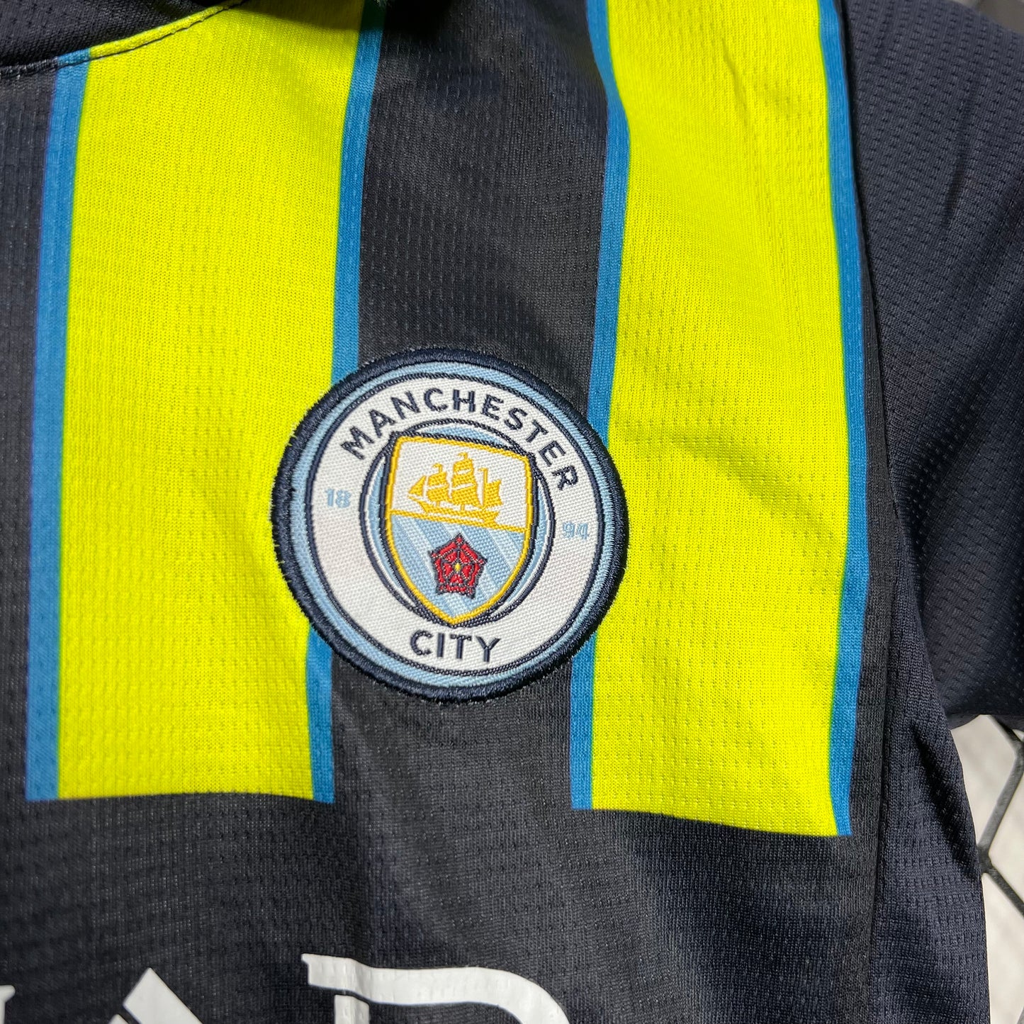 Man City Kevin De Bruyne 17 Kids Away Soccer Jersey 2024/25
