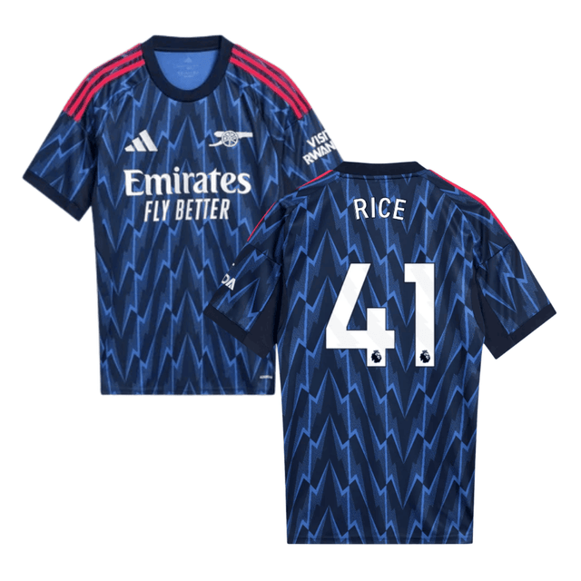 Arsenal Declan Rice 41 Away Soccer Jersey 2025-2026