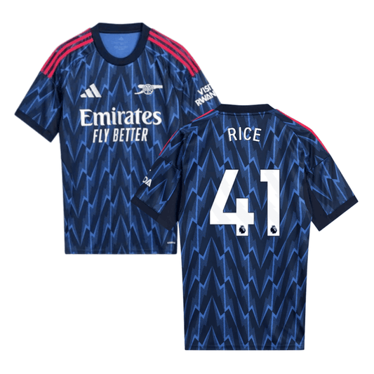 Arsenal Declan Rice 41 Away Soccer Jersey 2025-2026
