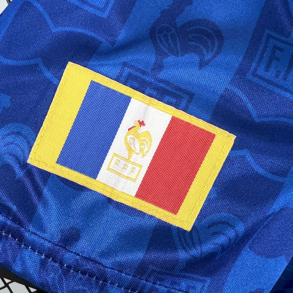 France Home Retro Soccer Jersey UEFA Euro 1996