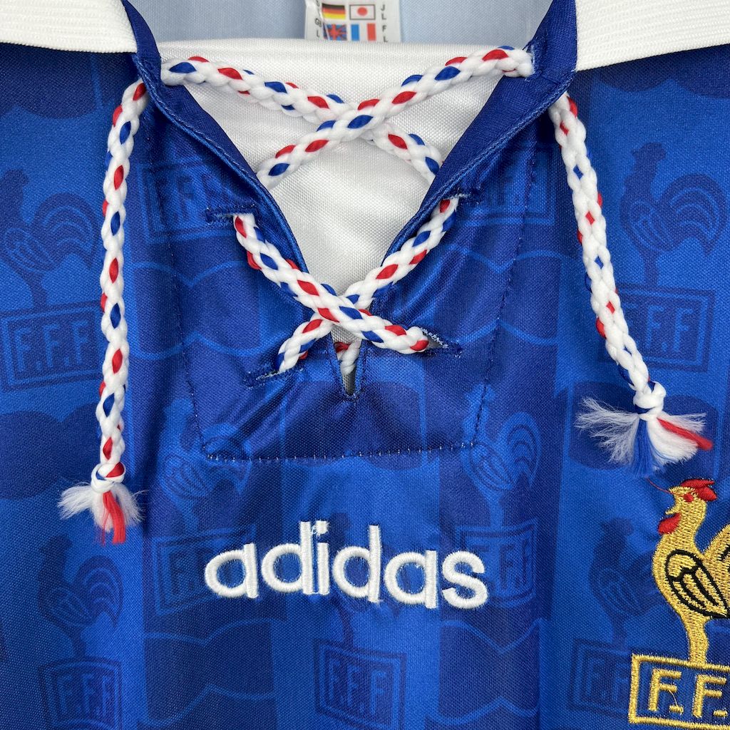 France Home Retro Soccer Jersey UEFA Euro 1996