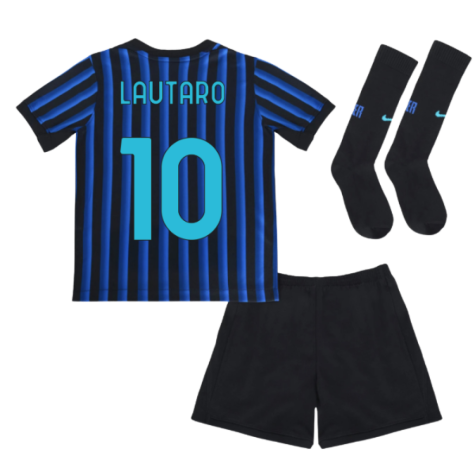 Inter Milan Lautaro Martínez 10 Kids Home Soccer Jersey 2025-2026