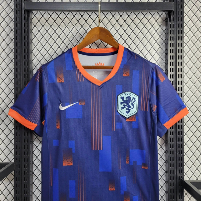 Netherlands Donyell Malen 18 Away Soccer Jersey Euro 2024