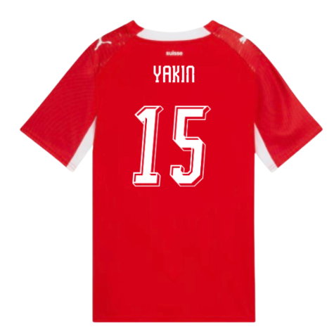 Switzerland Murat Yakin 15 Home Soccer Jersey World Cup 2026