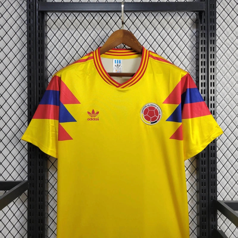 Colombia Retro Home Soccer Jersey World Cup 1990