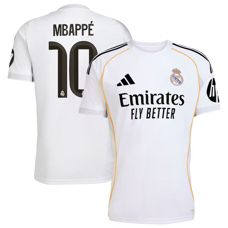 Real Madrid Kylian Mbappé 10 Home Soccer Jersey 2025-2026