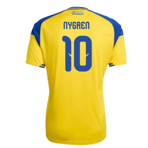 Sweden Benjamin Nygren 10 Home Soccer Jersey World Cup 2026