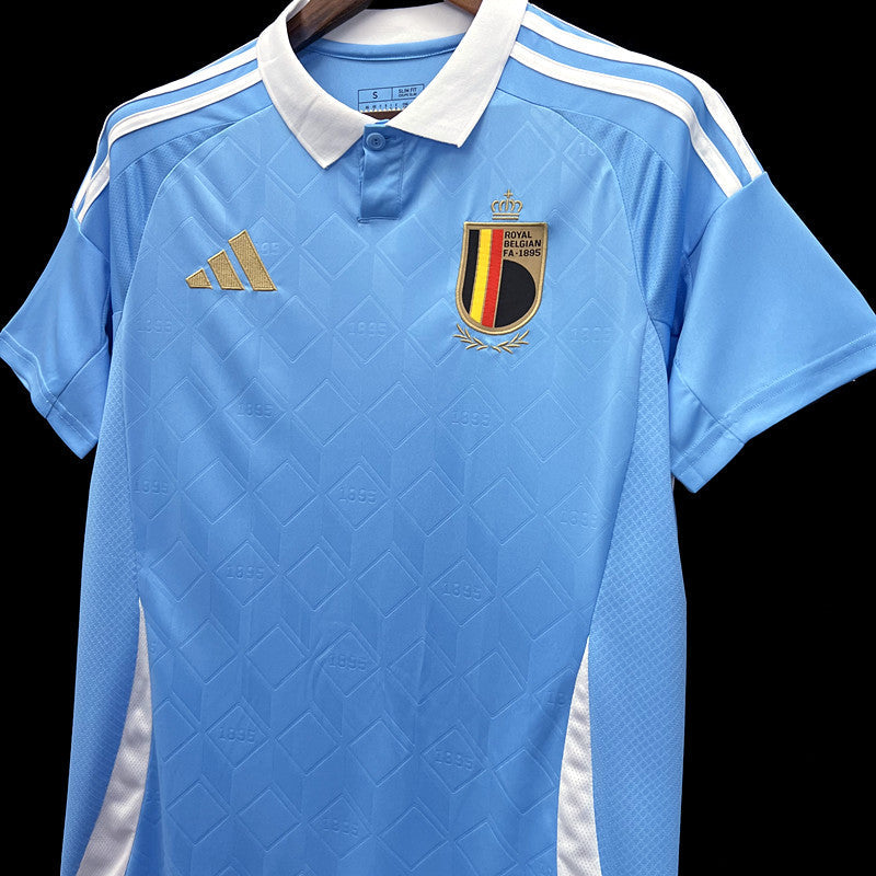 Belgium Eden Hazard 10 Away Soccer Jersey UEFA Euro 2024