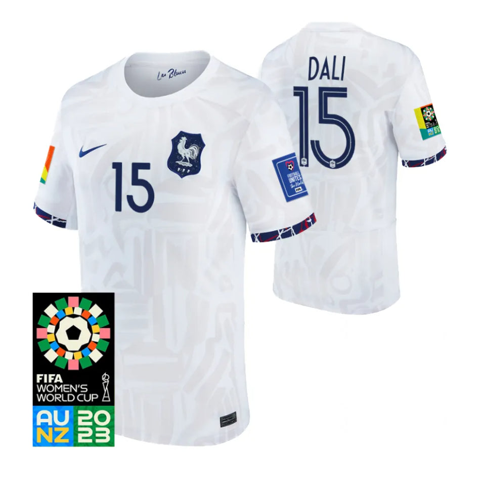 France Kenza Dali 15 Men's Away Soccer Jersey World Cup 2023