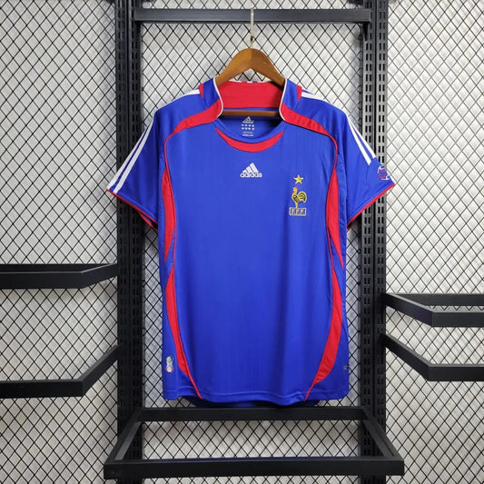 France Home Retro Soccer Jersey World Cup 2006