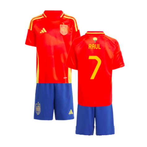 Spain Raúl González 7 Kids Home Soccer Jersey Euro 2024
