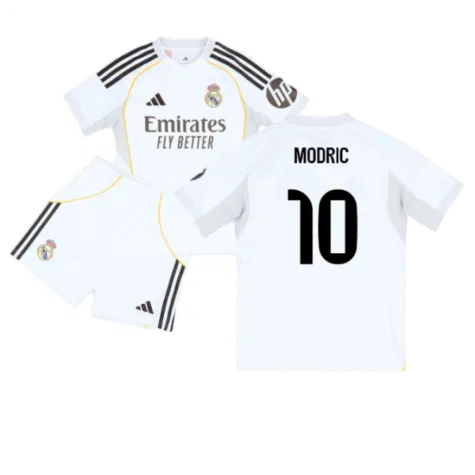 Real Madrid Luka Modrić 10 Kids Home Soccer Jersey 2025-2026