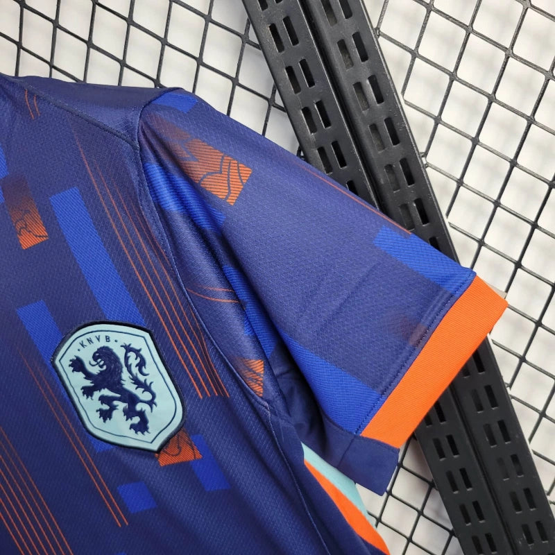 Netherlands Away Soccer Jersey UEFA Euro 2024 - Blue