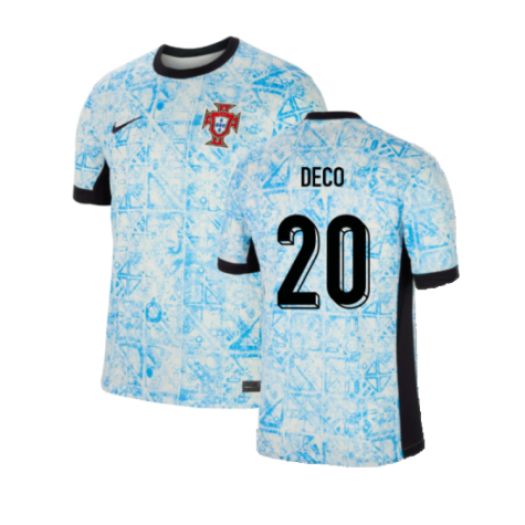 Portugal Deco 20 Away Soccer Jersey Euro 2024