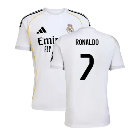 Real Madrid Cristiano Ronaldo 7 Home Soccer Jersey 2025-2026
