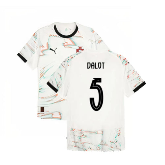 Portugal Diogo Dalot 5 Away Soccer Jersey 2025/26