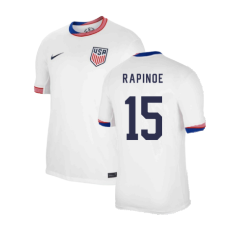 USA Megan Rapinoe 15 Home Soccer Jersey 2024/25