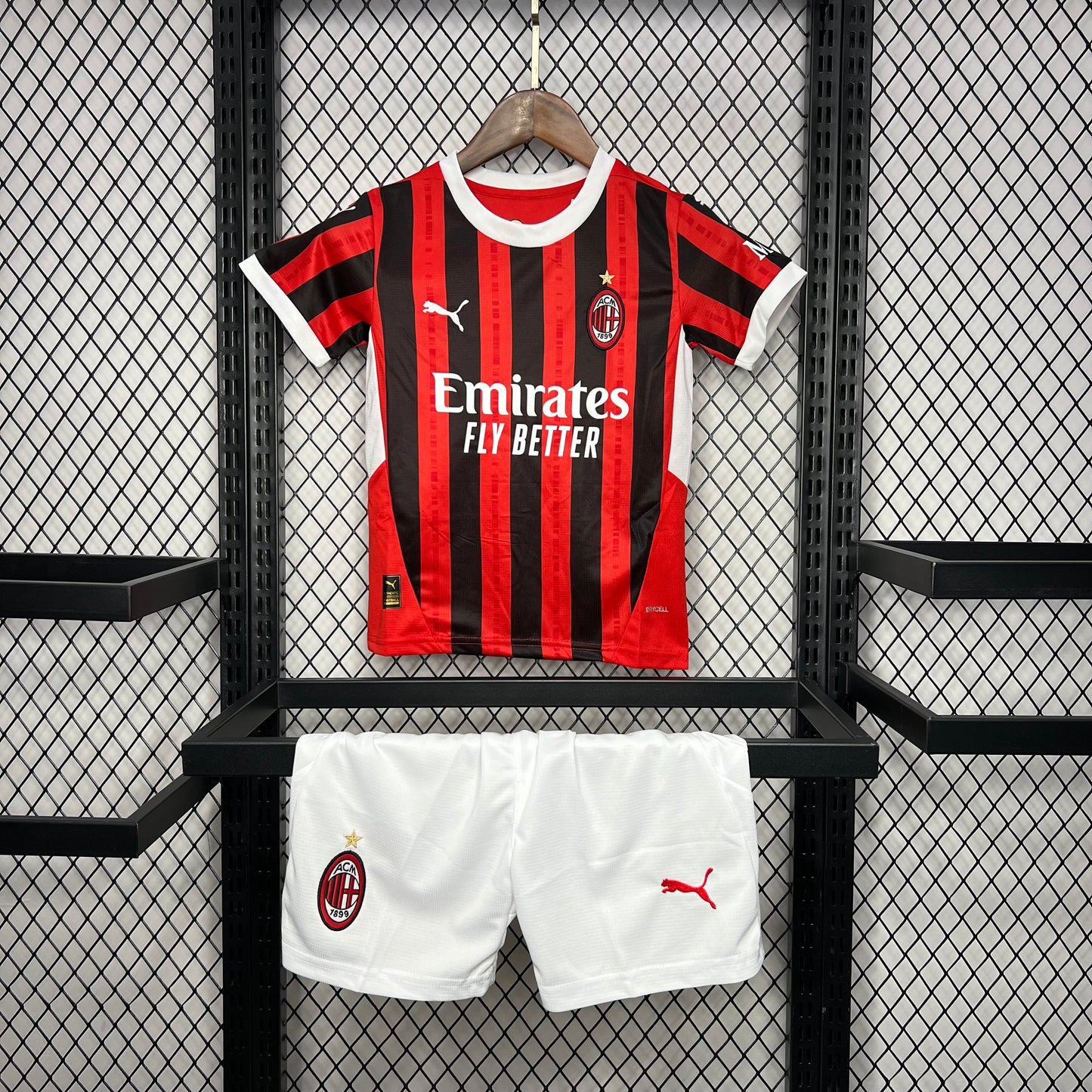 AC Milan Christian Pulisic 11 Kids Home Soccer Jersey 2024/25