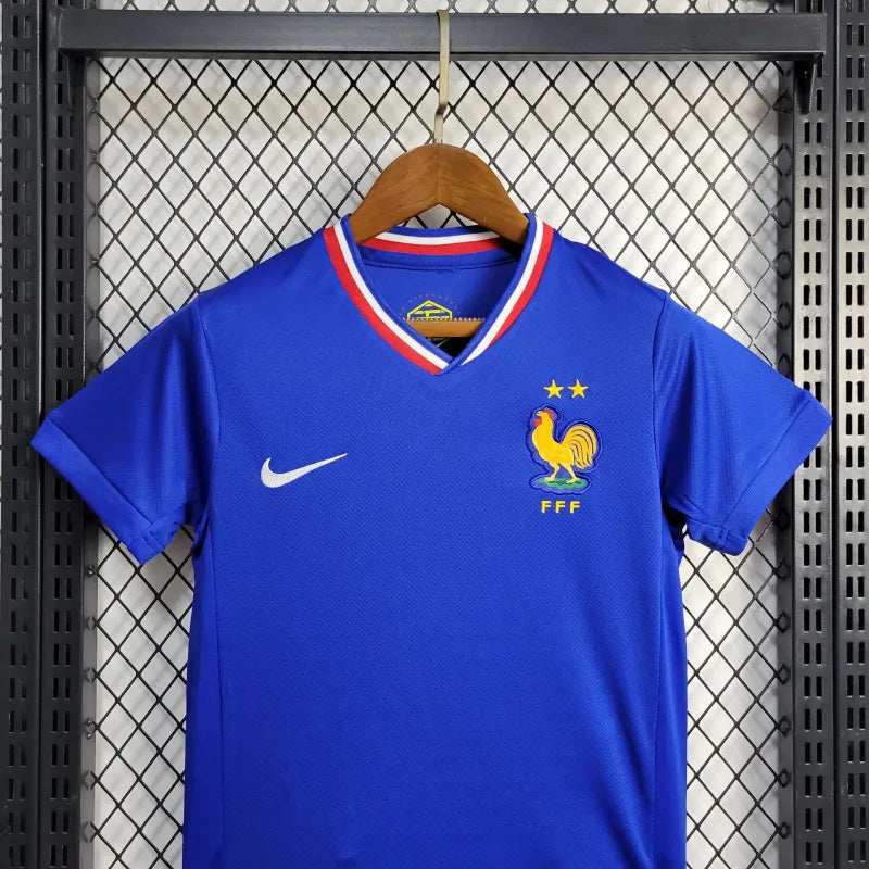 France Karim Benzema 19 Kids Home Soccer Jersey Euro 2024