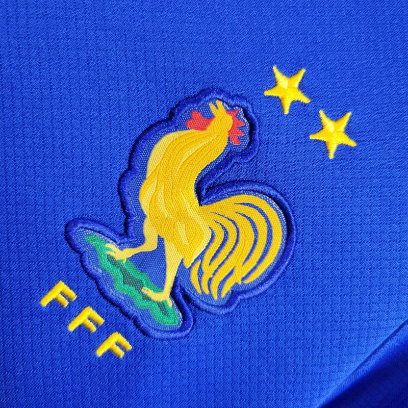 France Dayot Upamecano 4 Kids Home Soccer Jersey Euro 2024