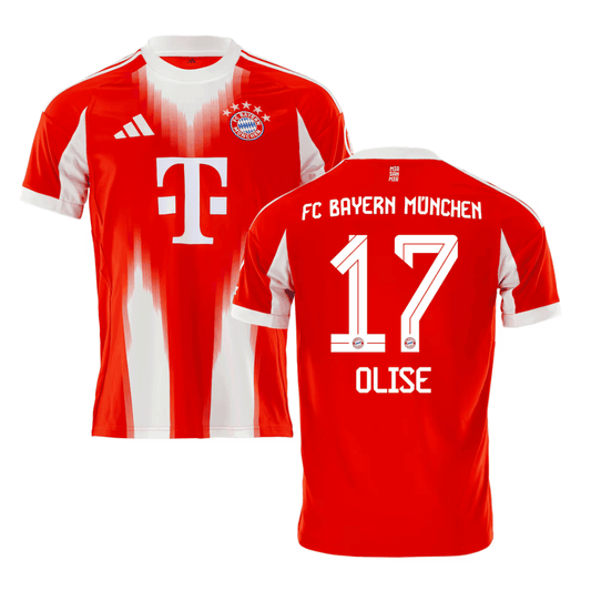 Bayern Munich Michael Olise 17 Home Soccer Jersey 2025-2026