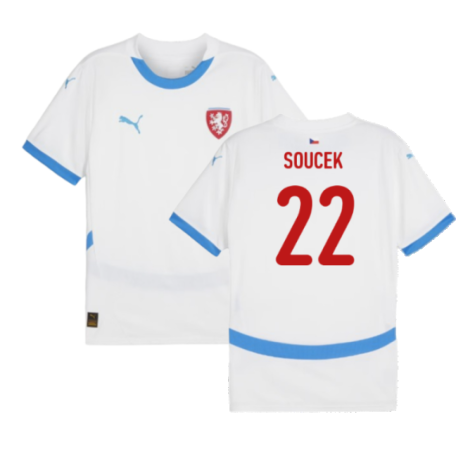 Czech Republic Tomas Soucek 22 Away Soccer Jersey Euro 2024