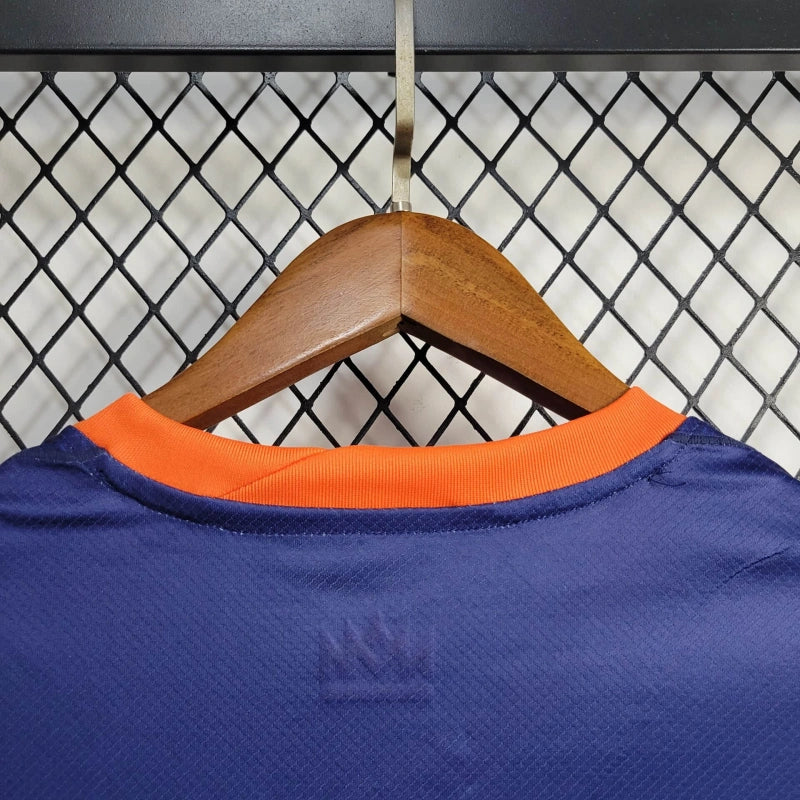 Netherlands Steven Bergwijn 7 Away Soccer Jersey Euro 2024