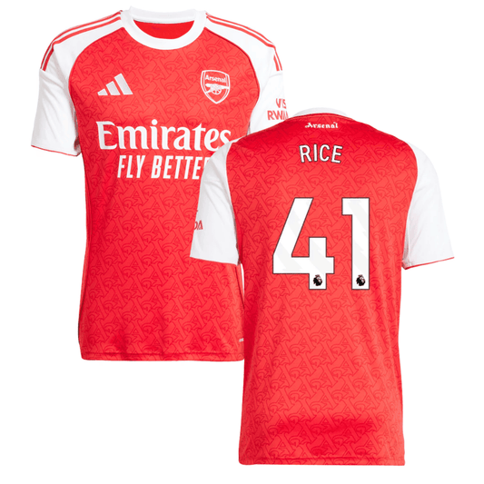 Arsenal Declan Rice 41 Home Soccer Jersey 2025-2026