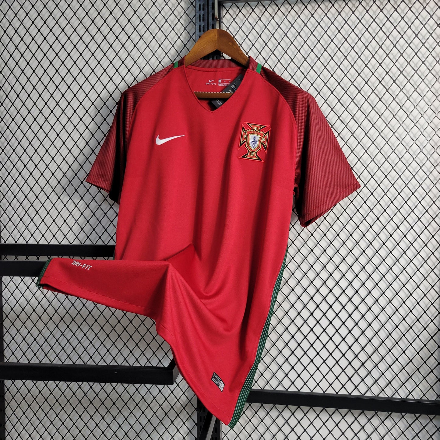Portugal Retro Home Soccer Jersey UEFA Euro 2016