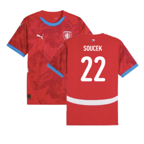 Czech Republic Tomas Soucek 22 Home Soccer Jersey Euro 2024