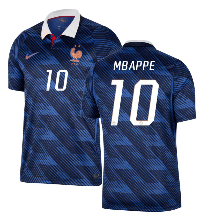 France Kylian Mbappé 10 Home Soccer Jersey World Cup 2026