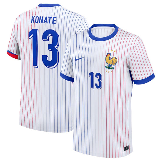 France Ibrahima Konaté 13 Away Soccer Jersey Euro 2024