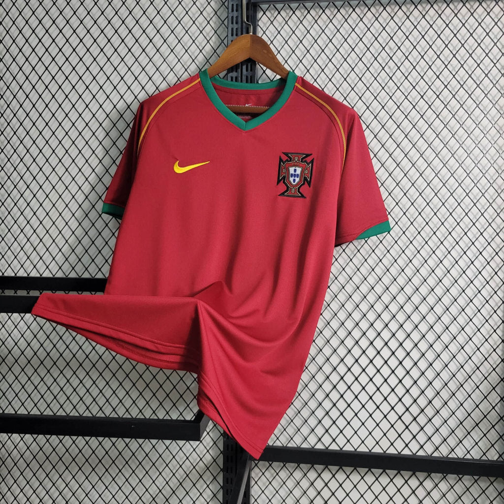 Portugal Retro Home Soccer Jersey World Cup 2006