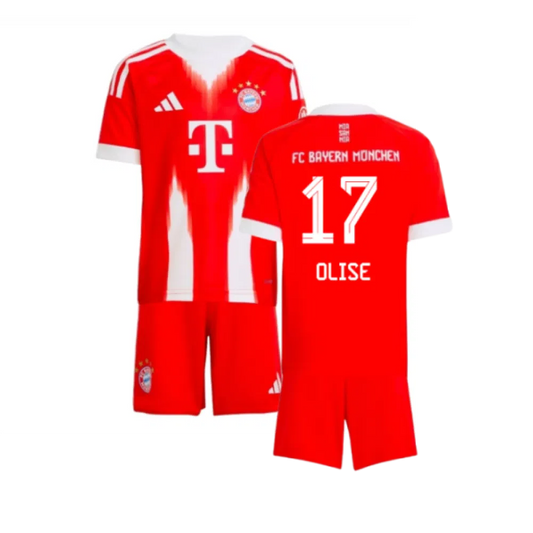 Bayern Munich Michael Olise 17 Kids Home Soccer Jersey 2025-2026