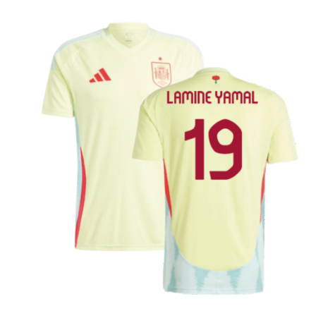 Spain Lamine Yamal 19 Away Soccer Jersey Euro 2024