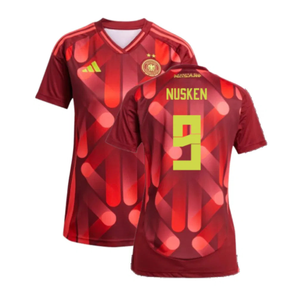 Germany Sjoeke Nüsken 9 Women's Away Soccer Jersey Euro 2025