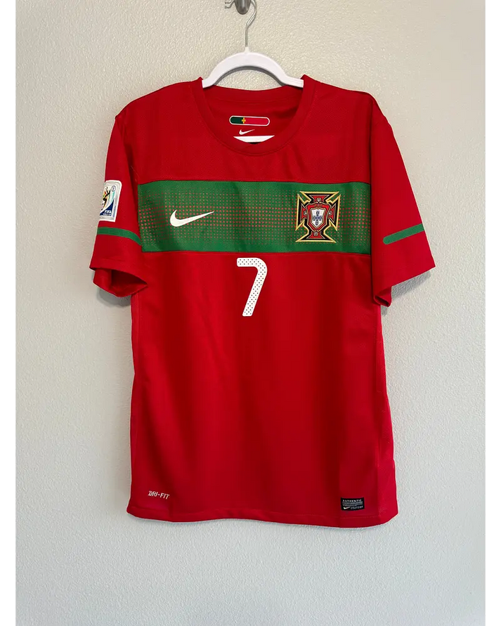 Portugal Cristiano Ronaldo 7 Retro Home Soccer Jersey World Cup 2010