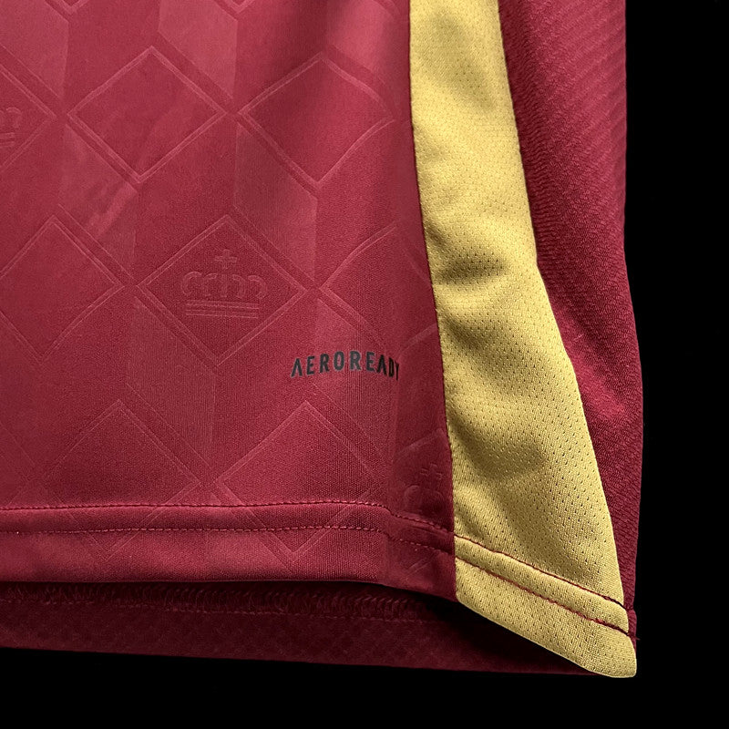 Belgium Arthur Theate 3 Home Soccer Jersey UEFA Euro 2024