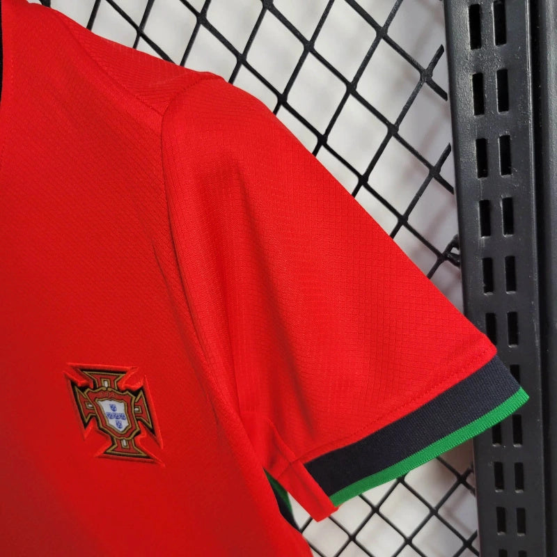 Portugal Eusébio 13 Kids Home Soccer Jersey Euro 2024