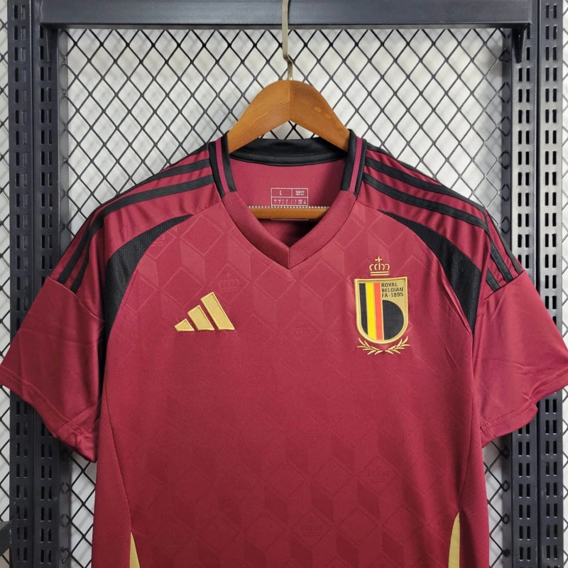 Belgium Charles De Ketelaere 22 Home Soccer Jersey UEFA Euro 2024