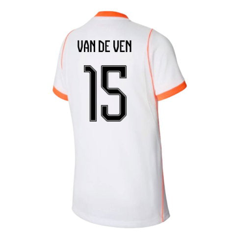Netherlands Micky van de Ven 15 Away Soccer Jersey World Cup 2026