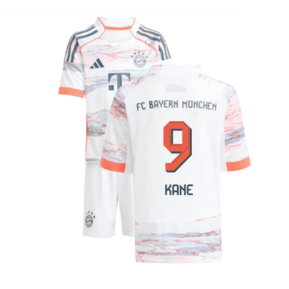 Bayern Munich Harry Kane 9 Kids Away Soccer Jersey 2025-2026