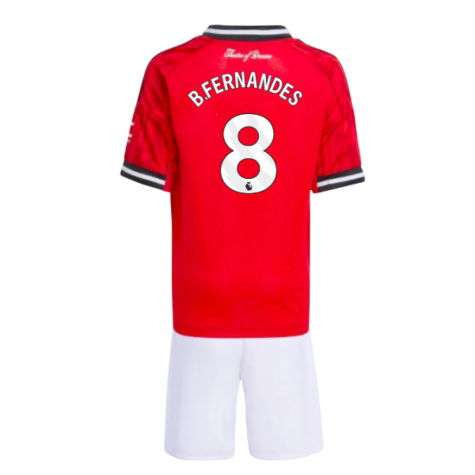 Manchester United Bruno Fernandes 8 Kids Home Soccer Jersey 2025-2026
