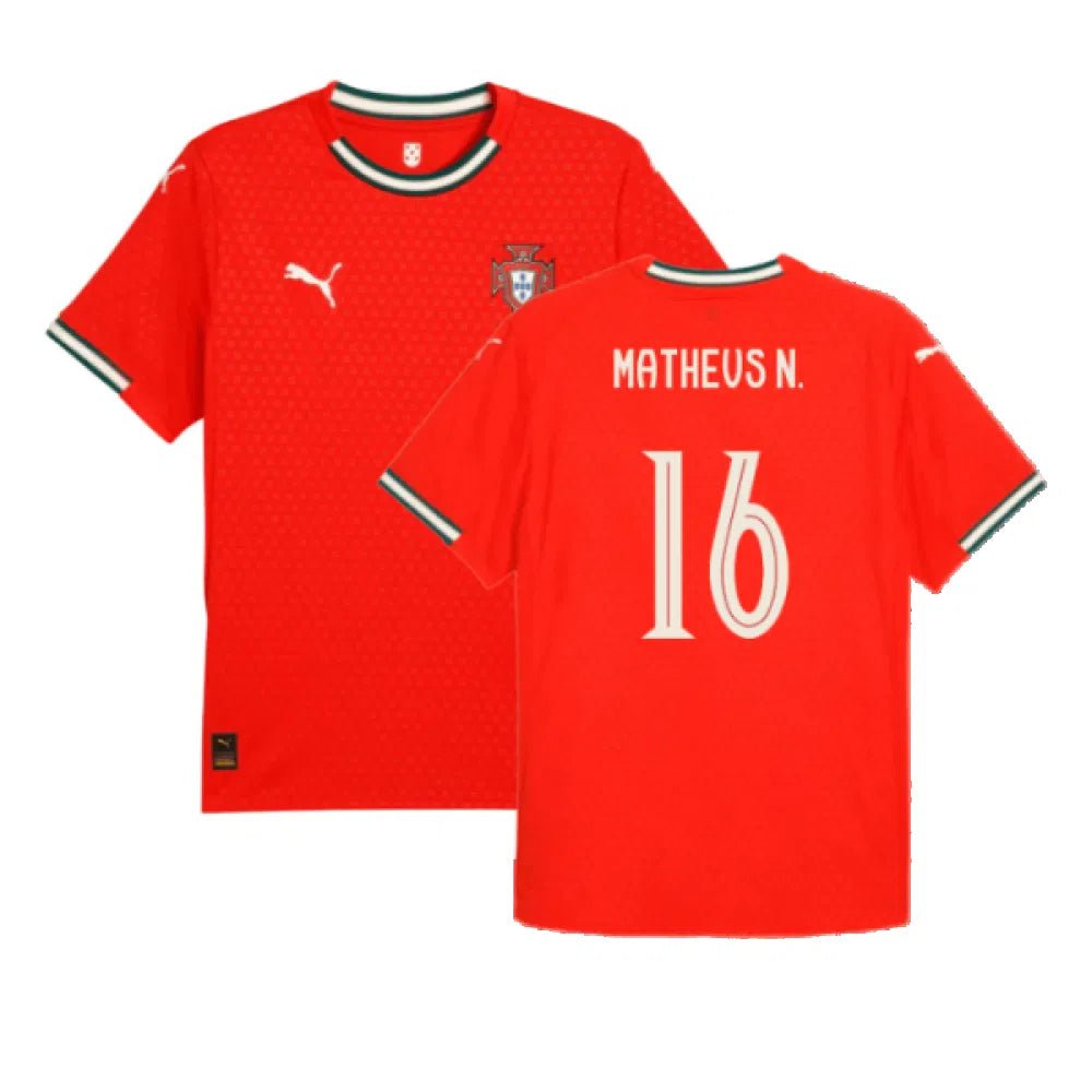 Portugal Matheus Nunes 16 Home Soccer Jersey 2025/26