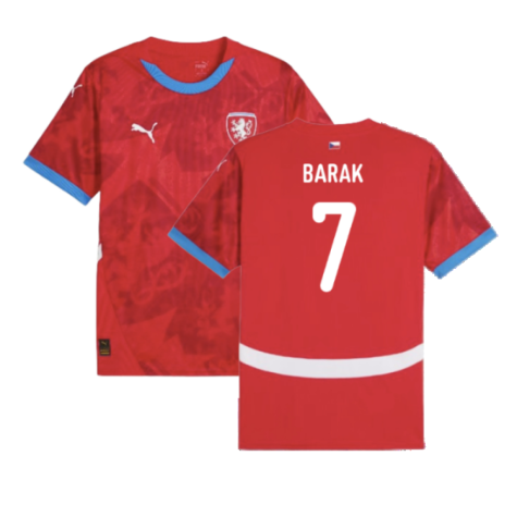 Czech Republic Antonin Barak 7 Home Soccer Jersey Euro 2024