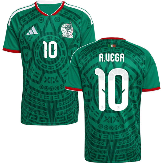 Mexico Alexis Vega 10 Home Soccer Jersey World Cup 2026