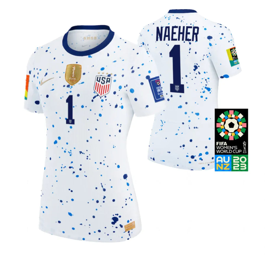 USA Women's Alyssa Naeher 1 Home Soccer Jersey World Cup 2023