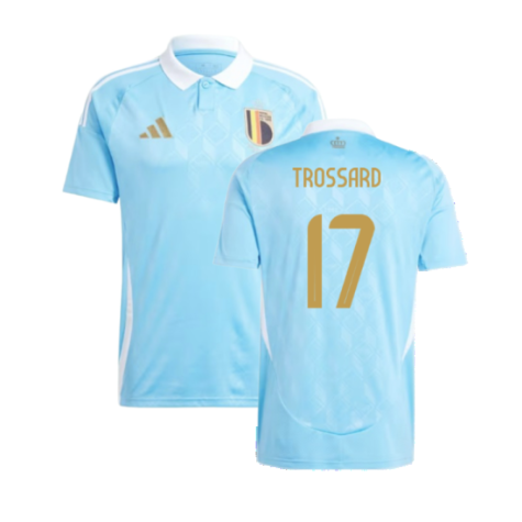 Belgium Leandro Trossard 17 Away Soccer Jersey UEFA Euro 2024
