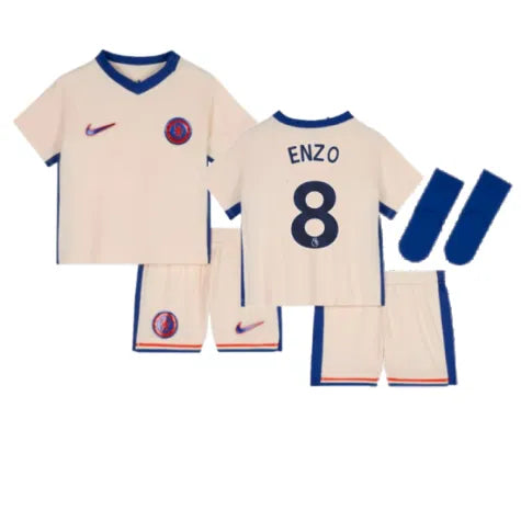 Kids & Junior Chelsea Enzo Fernandez 8 Away Soccer Jersey Mini Kit 2024/25
